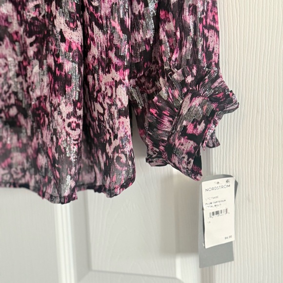 Wit & Wisdom/Democracy Purple Sparkly Blouse 1X - Picture 5 of 12